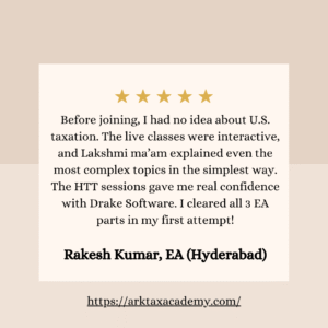 Enrolled Agent Course brown and orange modern customer testimonial reviews instagram post (3)